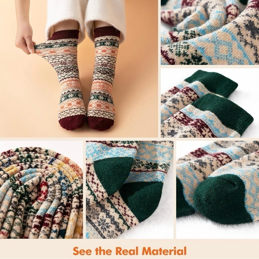 Cozy Winter Patterned Socks Set - Picture 4 of 6